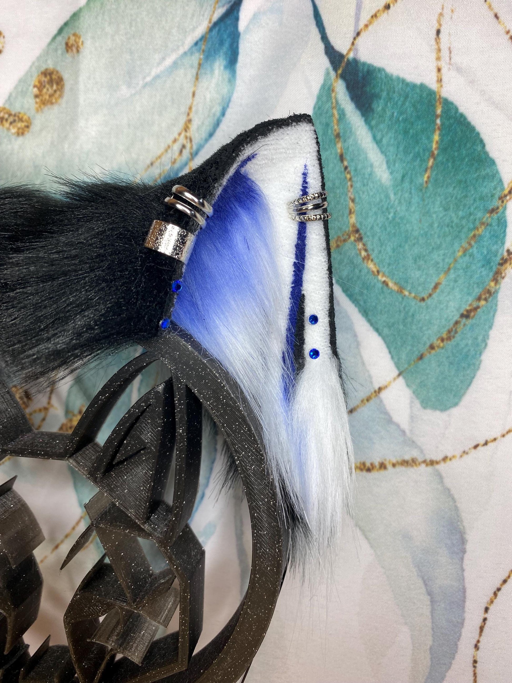 Alice Madness Returns cat ears handmade from faux fur for cosplay, therian, furry, streamer wearable as a headband