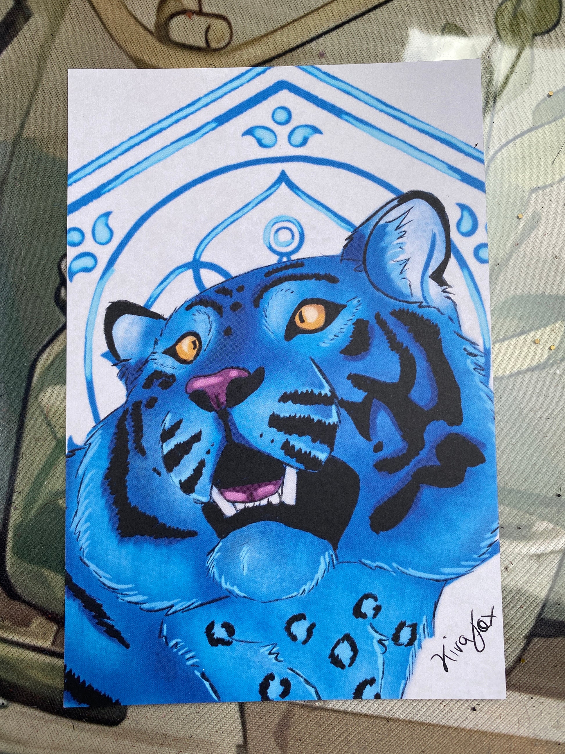 Kpop Demon Hunters Derpy Tiger Fanart- A6 Print