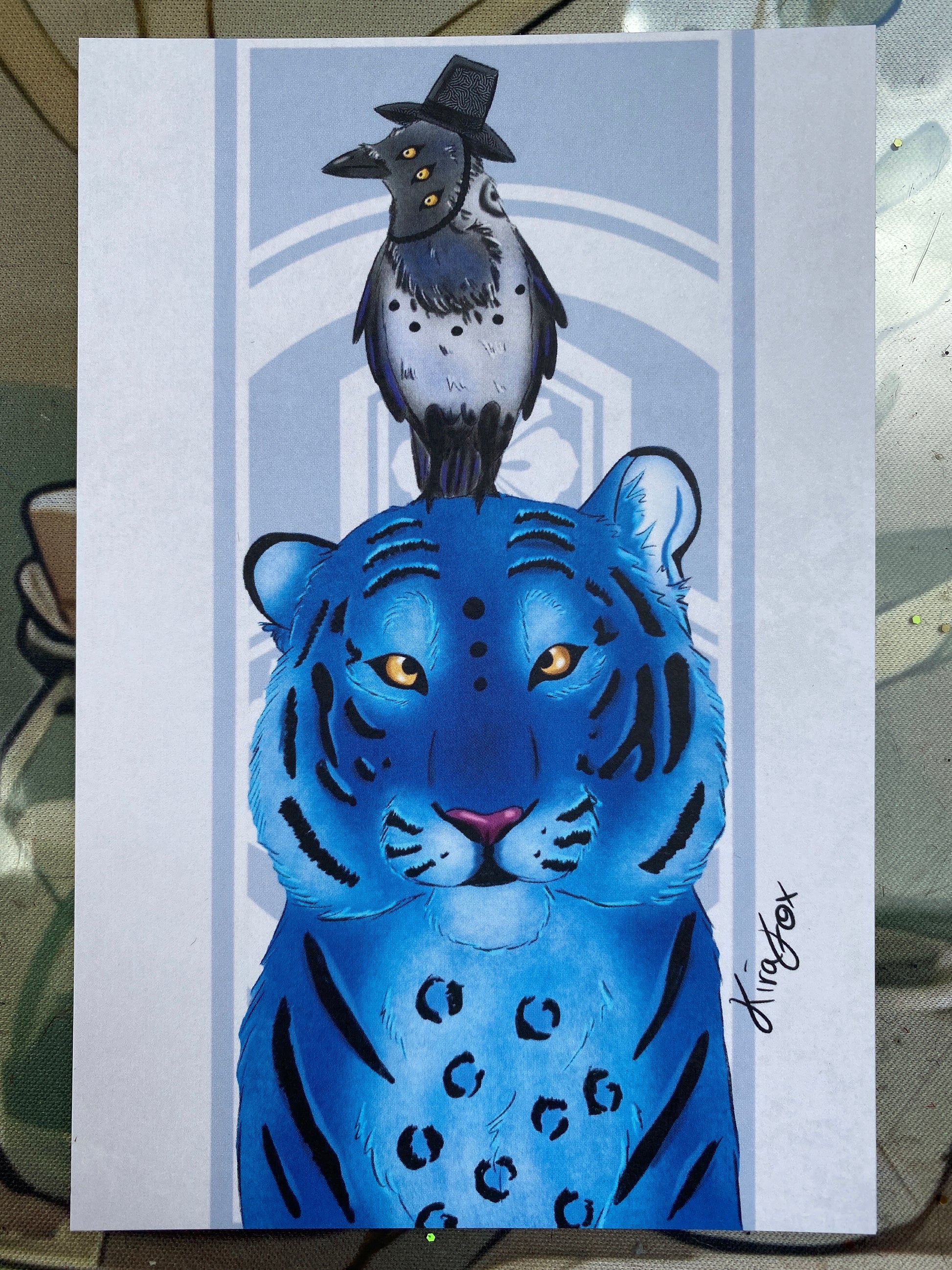 Kpop Demon Hunters Derpy Tiger and Sissy Fanart- A6 Print