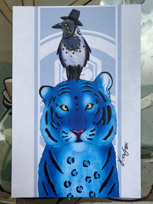 Kpop Demon Hunters Derpy Tiger and Sissy Fanart- A6 Print