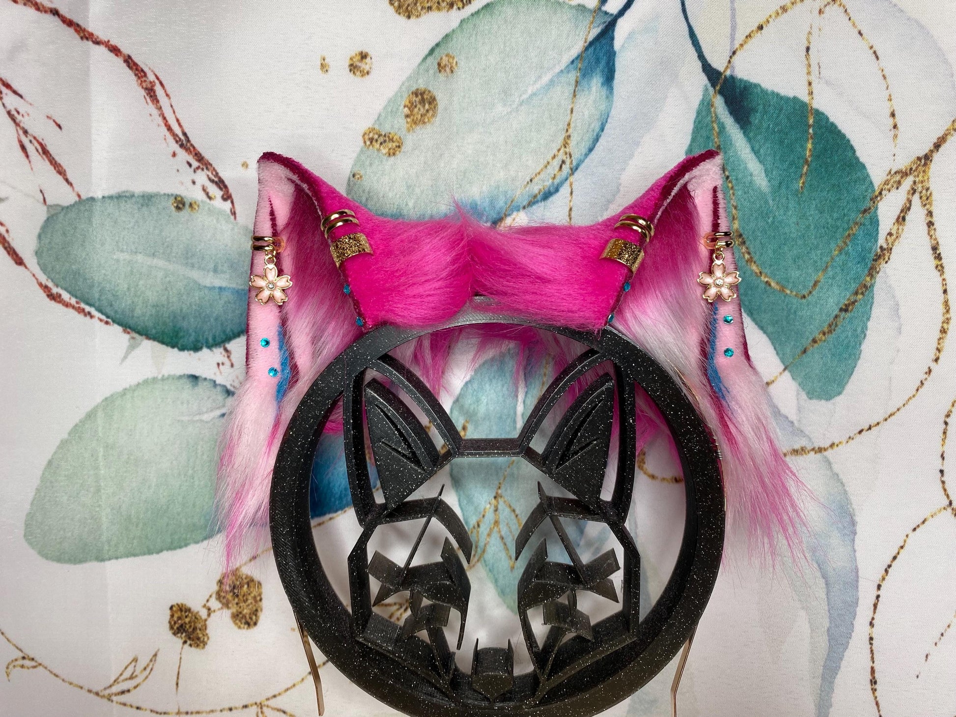 Ahri Cosplay LOL Spirit Blossom cat ears made of faux fur for cosplay, streamers, therians, furry wearable as a headband