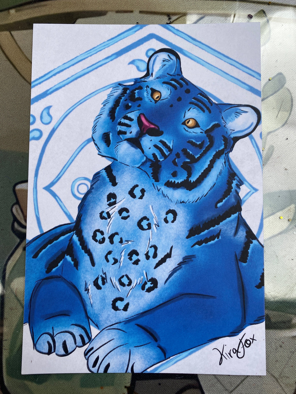 Kpop Demon Hunters Derpy Tiger Fanart- A6 Print