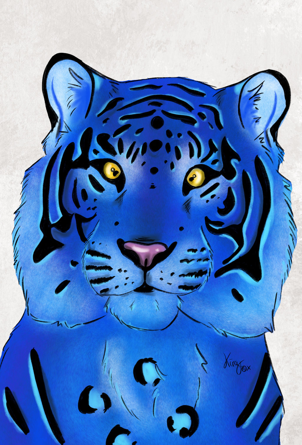 Kpop Demon Hunters Derpy Tiger Fanart- A6 Print