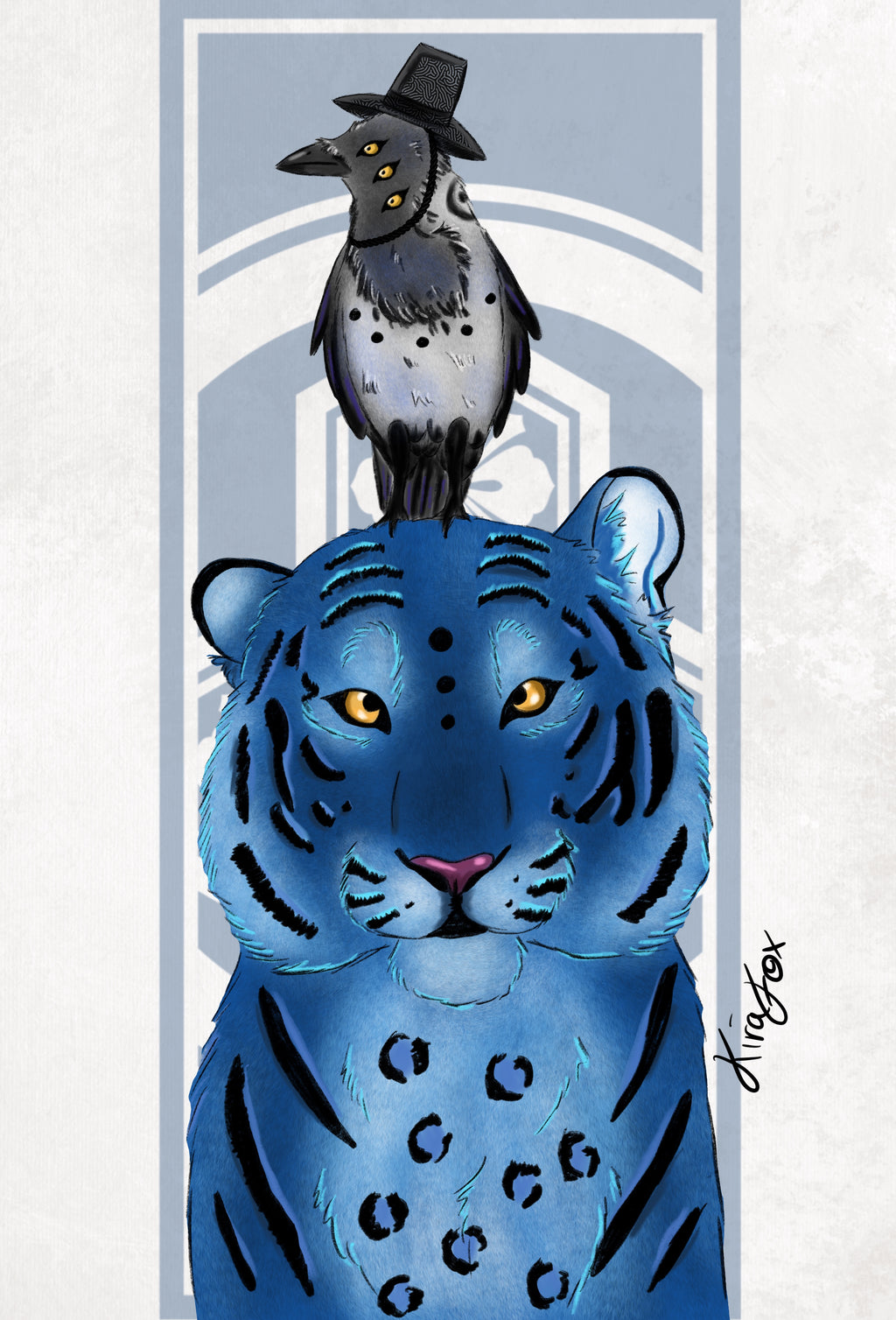 Kpop Demon Hunters Derpy Tiger and Sissy Fanart- A6 Print