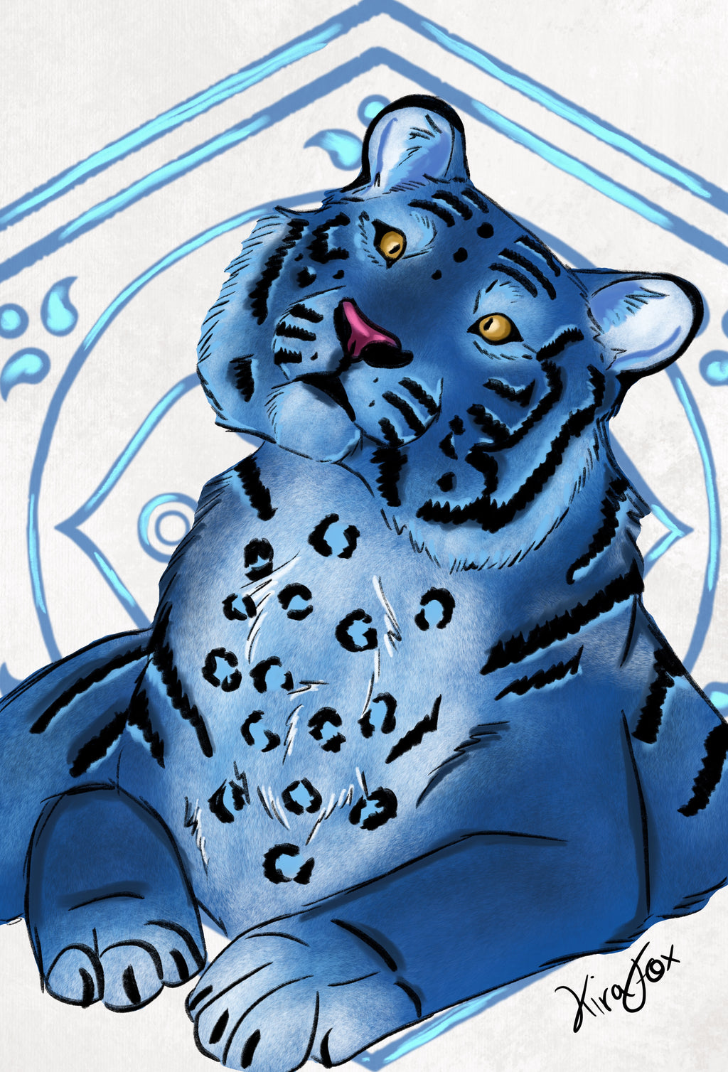 Kpop Demon Hunters Derpy Tiger Fanart- A6 Print