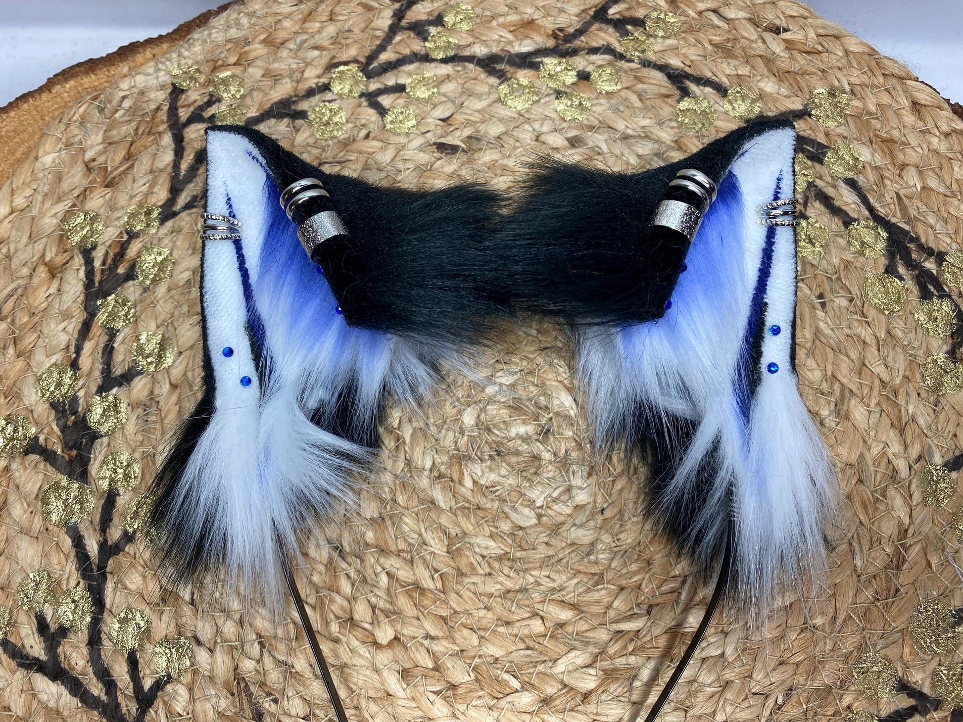 Alice Madness Returns cat ears handmade from faux fur for cosplay, therian, furry, streamer wearable as a headband
