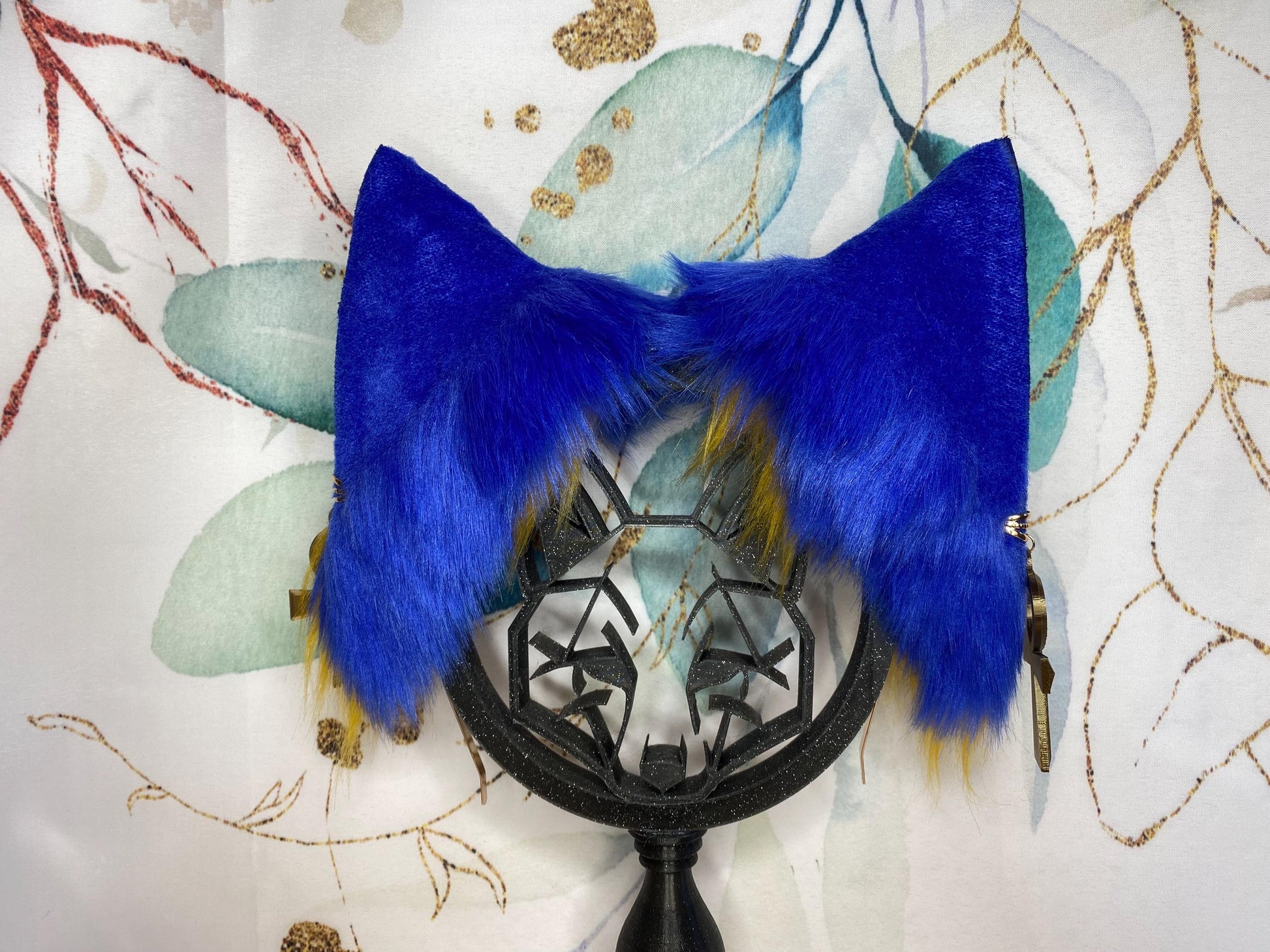 Animal Crossing Ankha fox ears handmade from faux fur for cosplay, streamers, therians, furries wearable as a headband