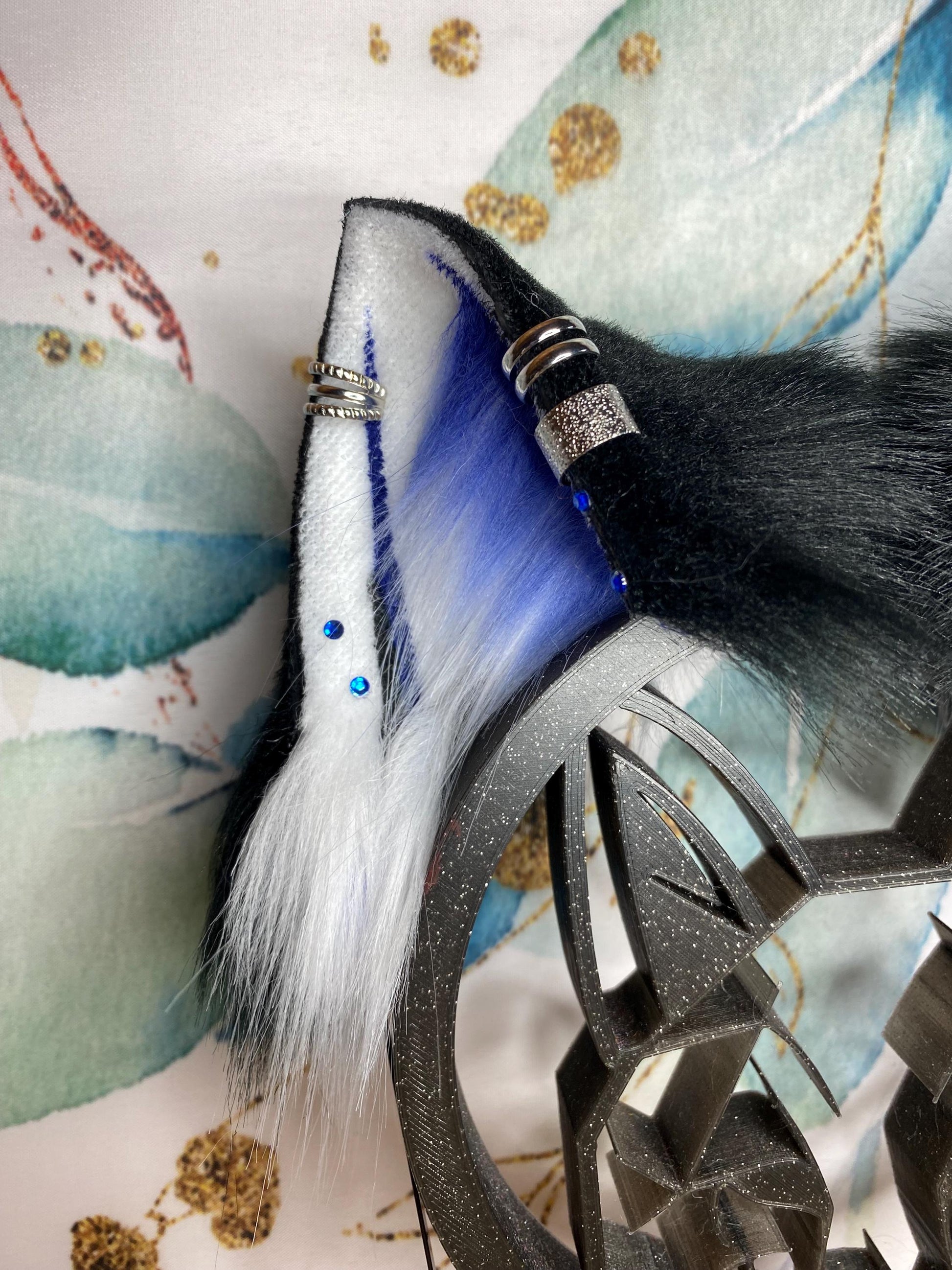 Alice Madness Returns cat ears handmade from faux fur for cosplay, therian, furry, streamer wearable as a headband