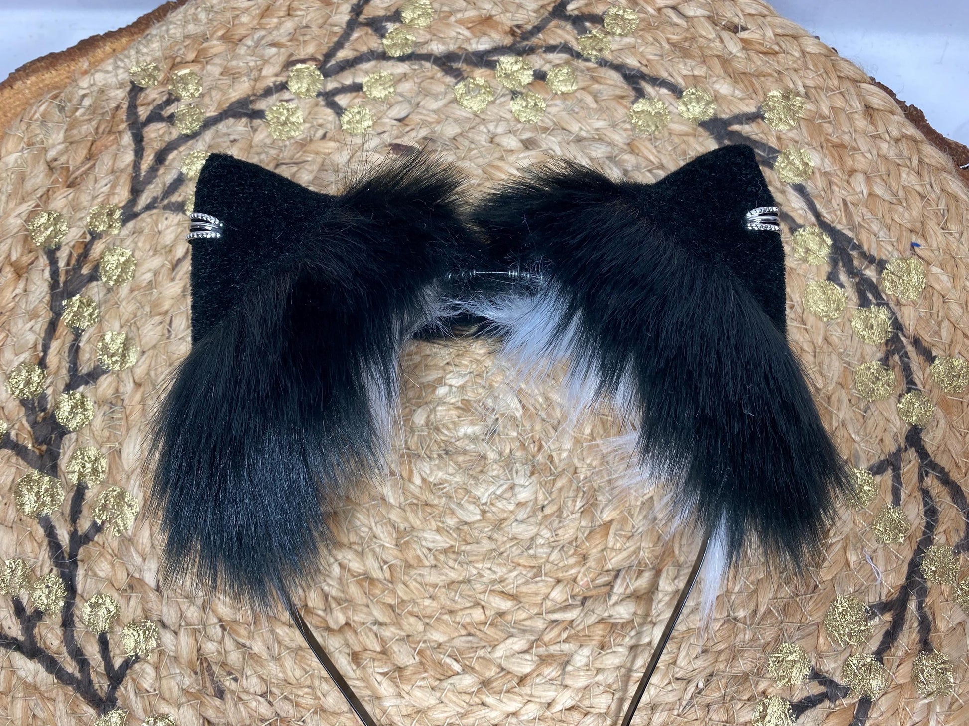 Alice Madness Returns cat ears handmade from faux fur for cosplay, therian, furry, streamer wearable as a headband