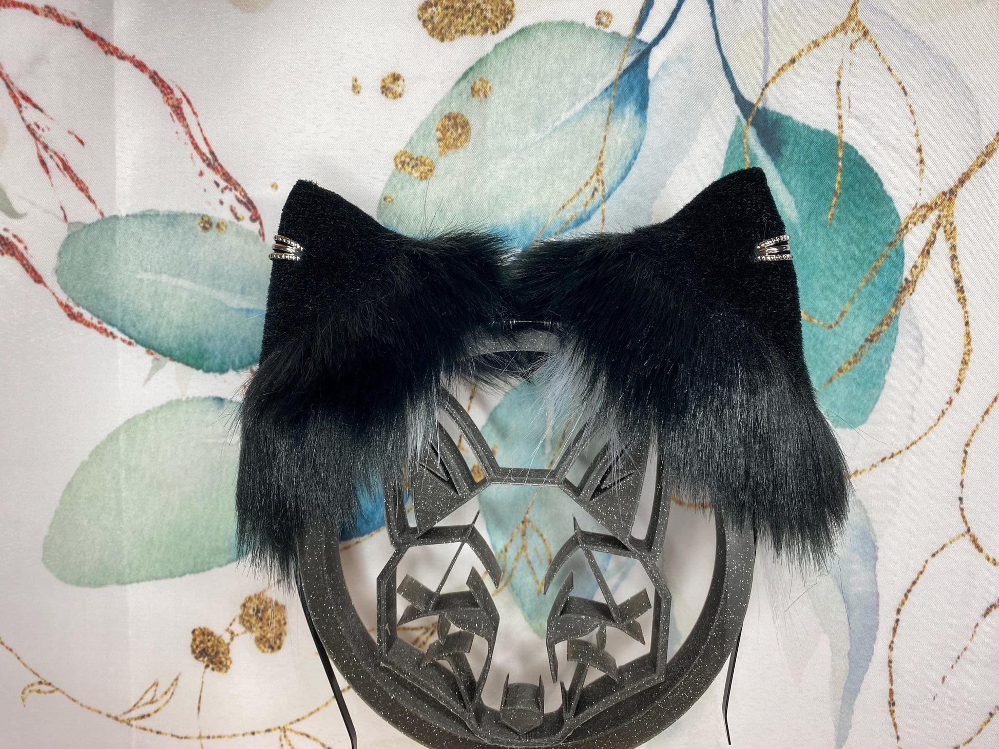 Alice Madness Returns cat ears handmade from faux fur for cosplay, therian, furry, streamer wearable as a headband