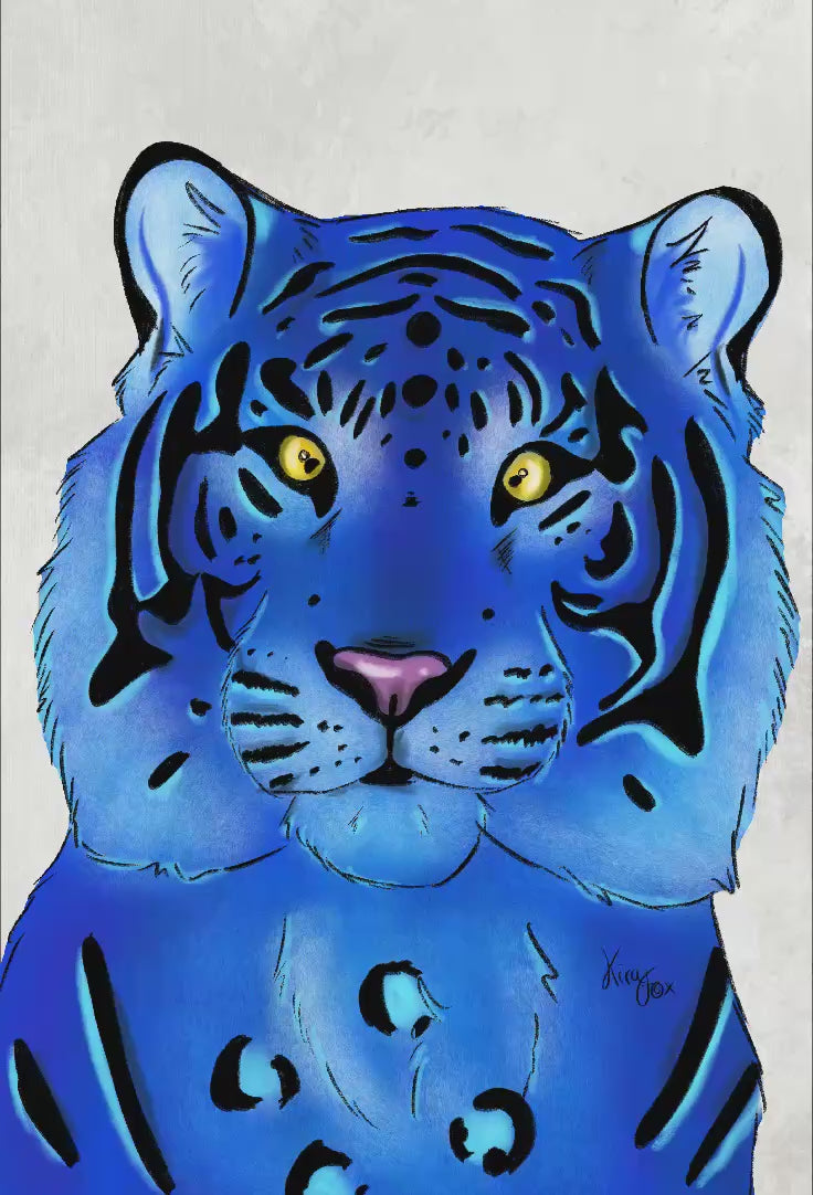 Kpop Demon Hunters Derpy Tiger Fanart- A6 Print