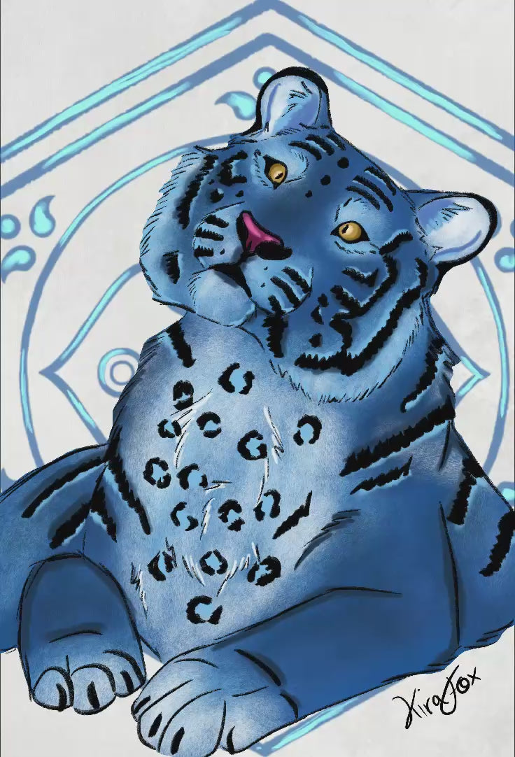 Kpop Demon Hunters Derpy Tiger Fanart- A6 Print